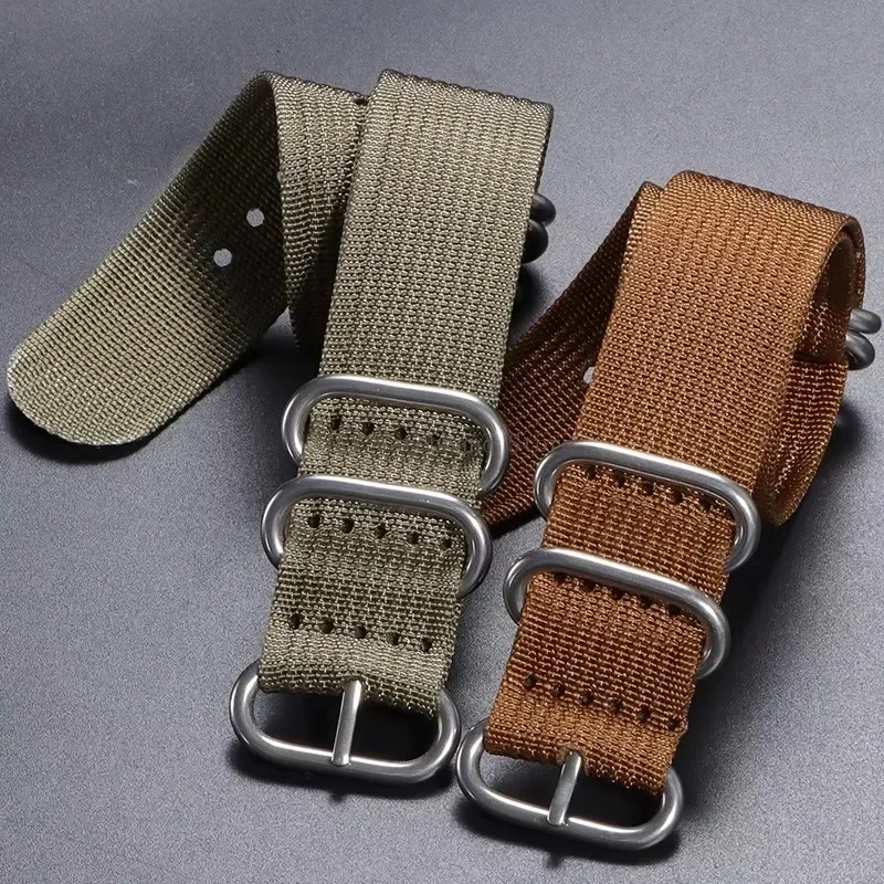 Soft Nylon Ribbed Strap Woven Canvas Military Sports Wristband