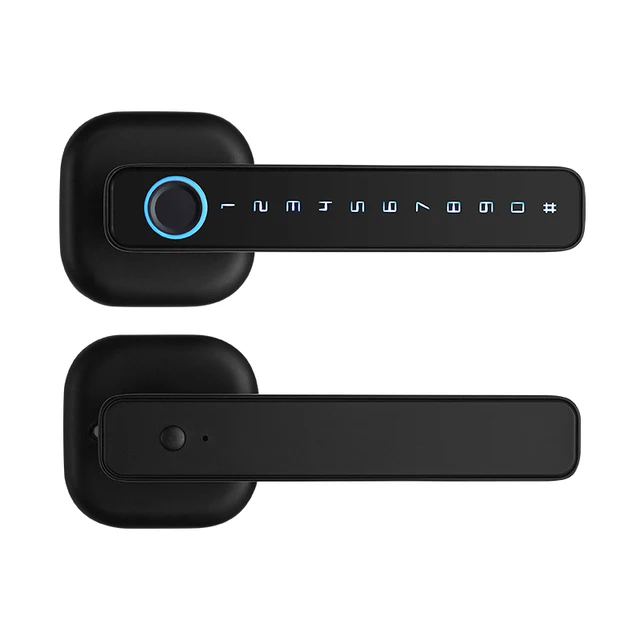 Tuya SmartLife APP Smart Fingerprint Capacity 100/ Password IC Card Single Latch Lock Dead Bolt For Indoor Wooden Metal Door 2