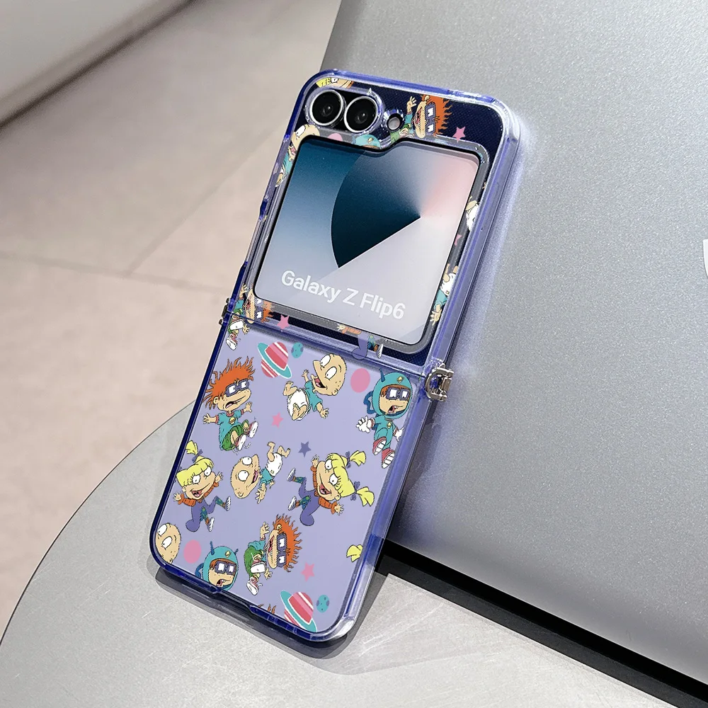 Cartoon Funny Rugrats Semi-Transparent Foldable Soft TPU Phone Case