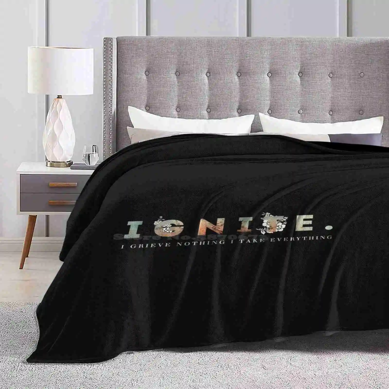 "Ignite"-Shatter Me Divano Letto Confortevole Di Alta Qualità Coperta Morbida Libri Fandom Shatter Me Ignite Me Tahereh Mafi Aaron