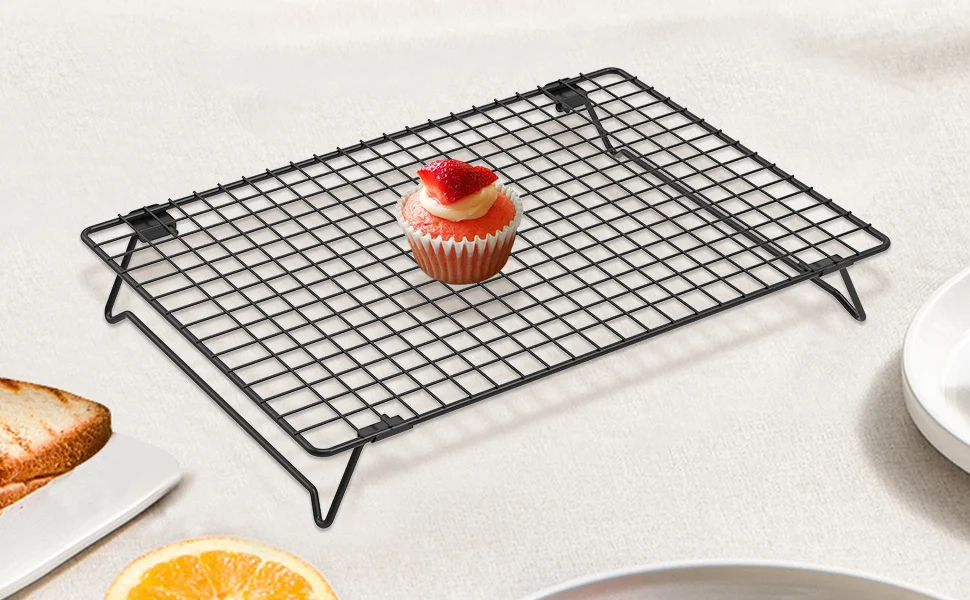 Racks de resfriamento de biscoitos, cremalheiras de resfriamento para cozinhar e assar, cremalheiras de resfriamento de fio de aço carbono para assar, resfriamento empilhável