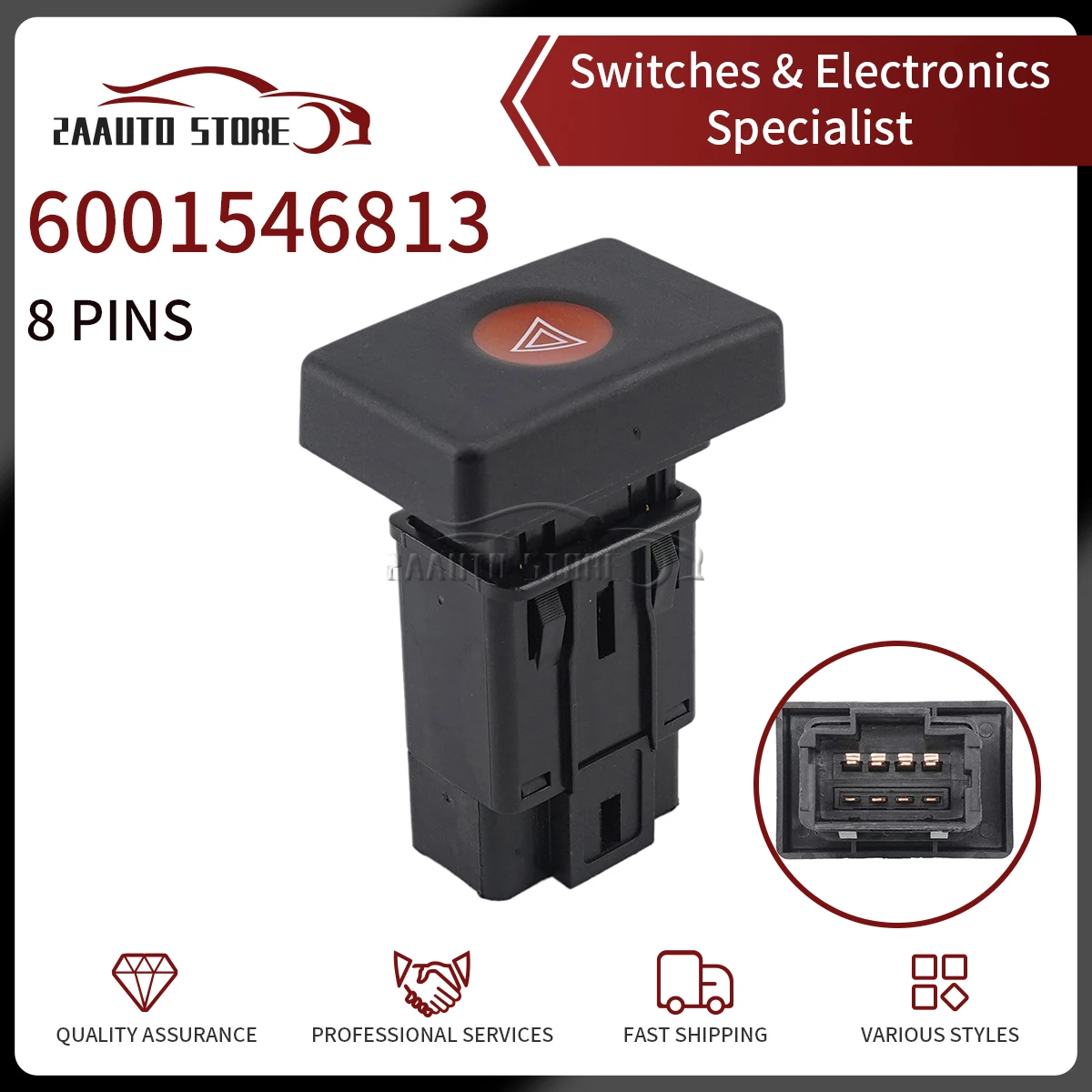 6001546813ForDaciaLogan2008EmergencyHazardWarningLightFlash