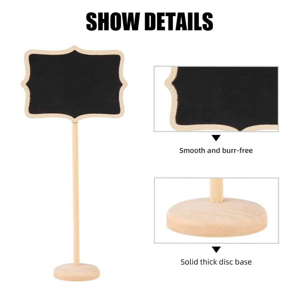 10pcs/set Mini Message Blackboard Wood Chalkboard Kids Wooden Memo Black Board Collapsible Writing Boards Message Board