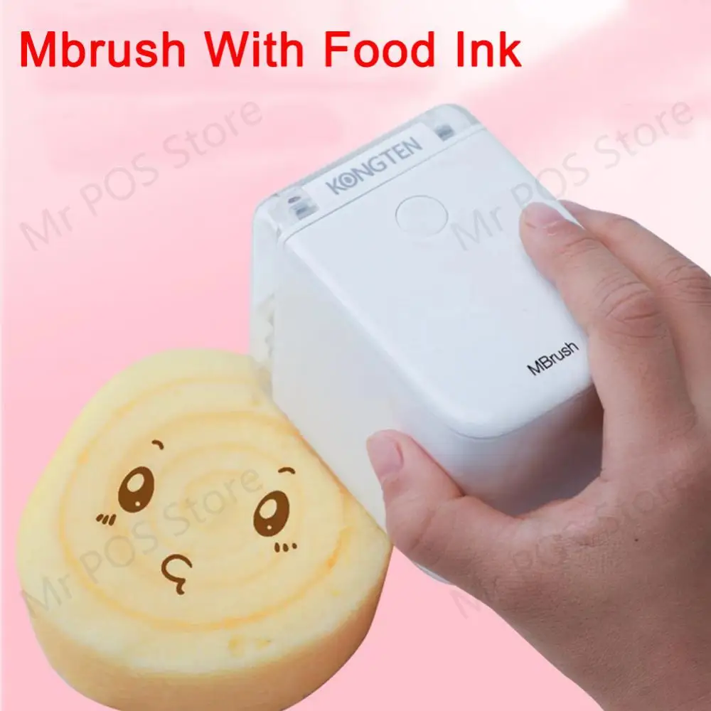 

Top Color Food Portable Printer Handheld Mini Inkjet Cake Printer Customized Wireless Wifi Food Coffee Mrush Ink
