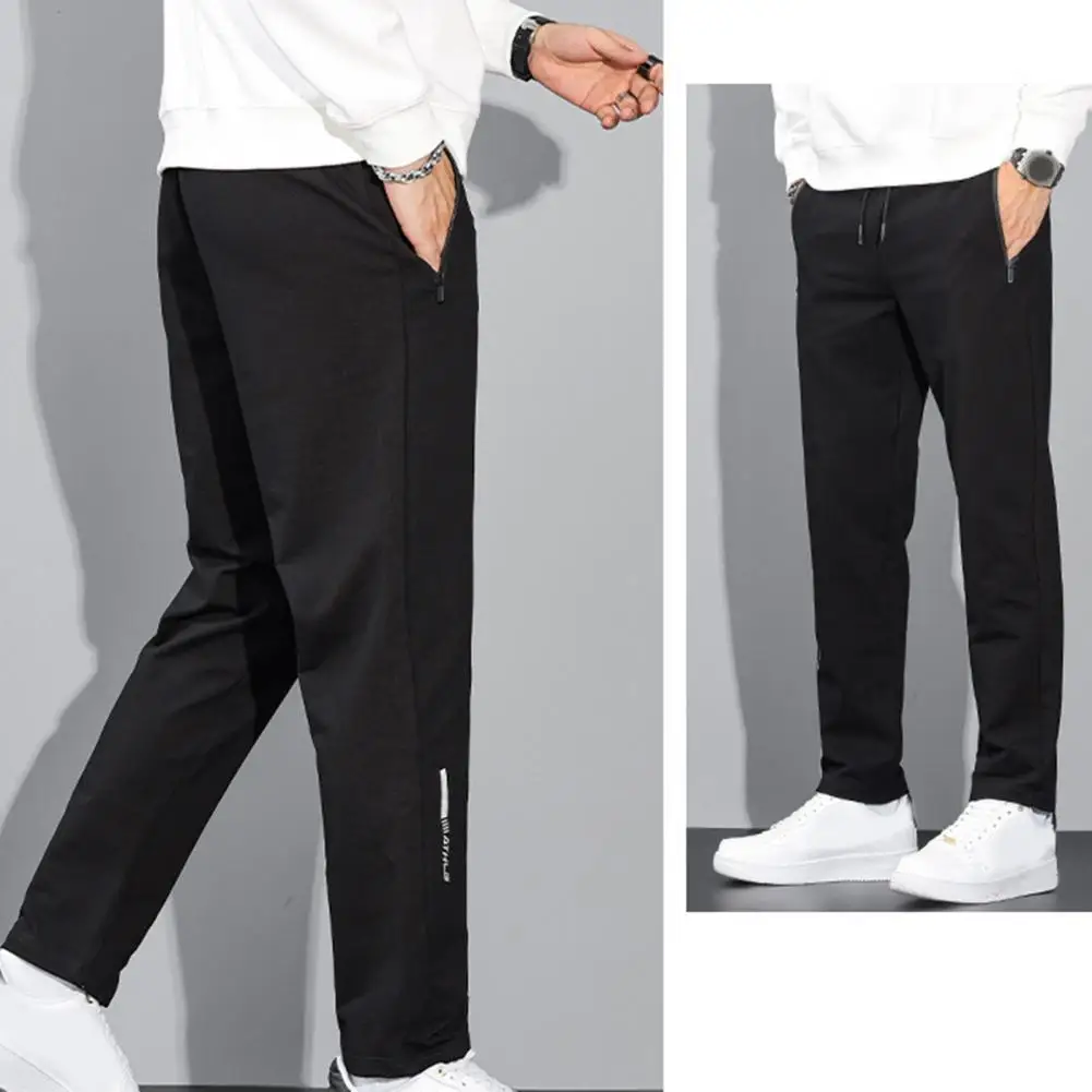

Thick Sports Trousers Cozy Men's Winter Pants Soft Thick Elastic Waist with Drawstring Pockets Ideal for Casual Sports Fall