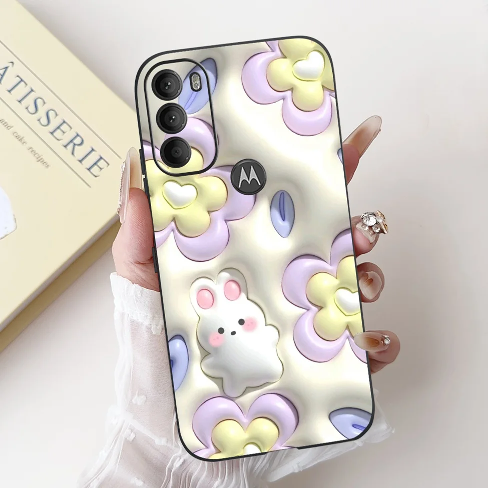 Luxury Cute Cartoon Cat Shockproof Silicone Phone Case - 6.4 Fashionable Back Cover
