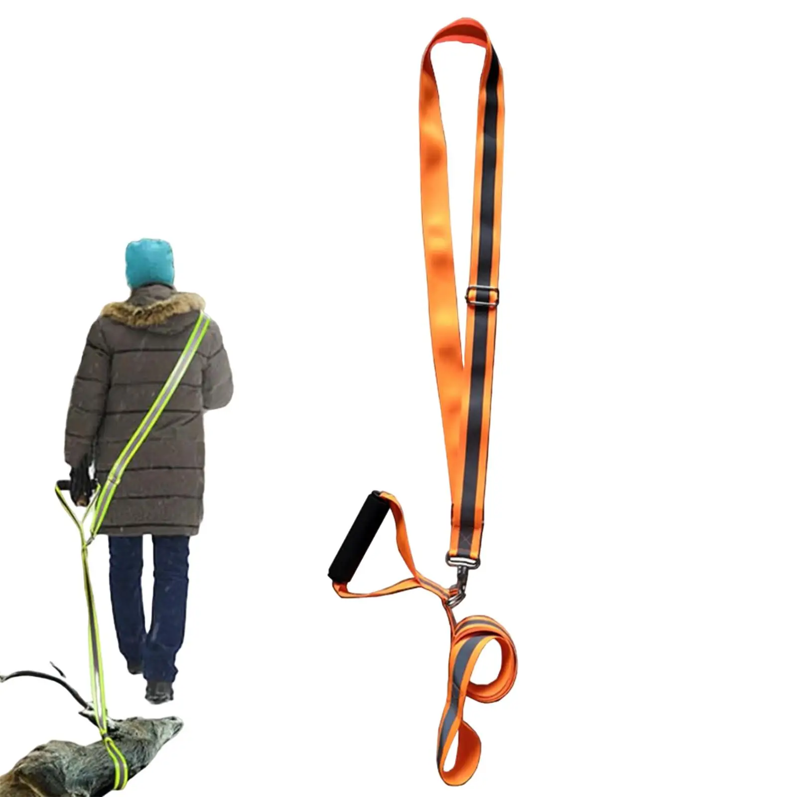 Deer Drag and Harness Wear Resistant Grip Handle Multifunctional Deer Hunting Pull Strap Hunting Gear Dragging Pull Rope