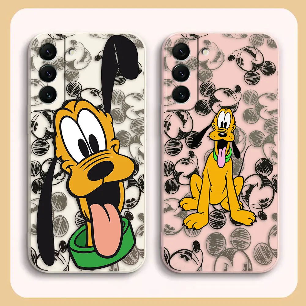 Custodia Per Samsung Galaxy S23 S21 S20 Fe S11 S11E S10 S9 Ultra Plus 4G 5G Custodia In Silicone Liquido Cartoon Pluto Goofy