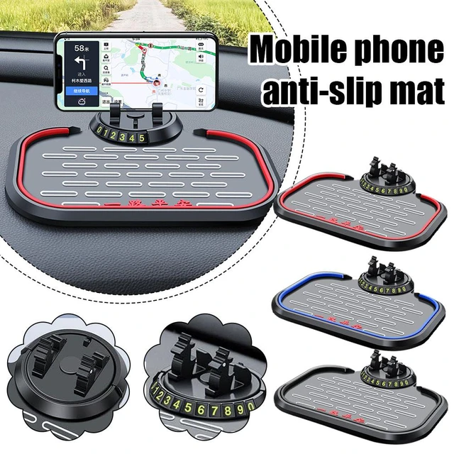 Car Anti-slip Mat Phone Pad For 4-in-1 Car Parking Number Card Non Slip  Sticky Phone Holder Mat Car Anti-Slip Dashboard Mat Q7L7 - AliExpress