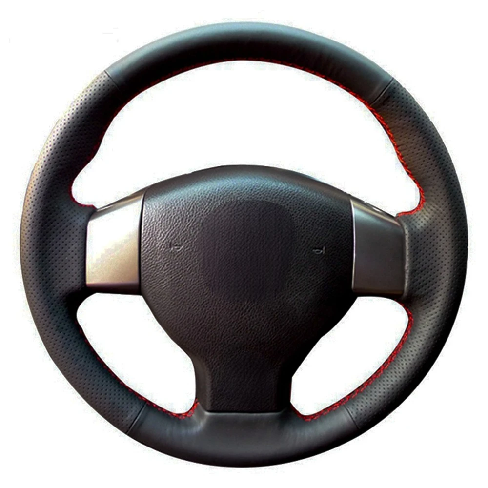 

Чехол рулевого колеса автомобиля черная натуральная кожа для Nissan Tiida 2004-2010 Sylphy 2006-2011 Versa 2007-2011 Versa Note
