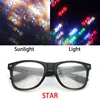 Diffractive Optical Fireworks Glasses Special Effect Sunglasses Dance Light Show Female Glasses Star Football Dollar Heart Shape 3