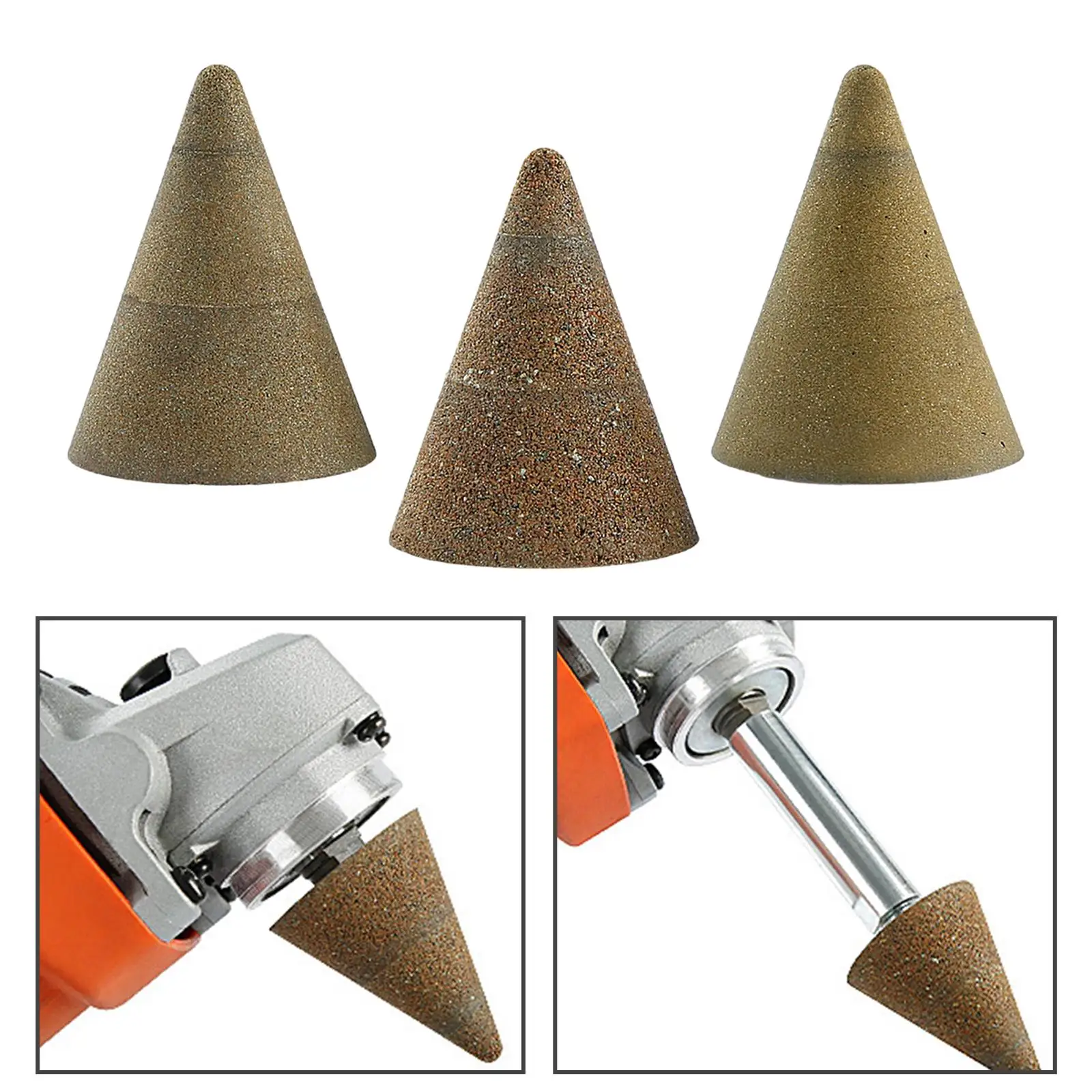 3Pcs Grinder Stone Polishing Attachments Woodworking M10 Thread Portable Metal Working Power Step Drill Accessories Millstone