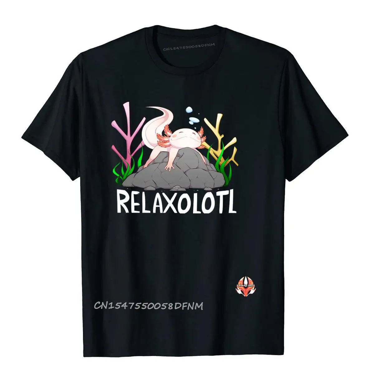 Relaxolotl A Cute Rilassante Axolotl High Street Premium Cotton Mens Top & Tees Holiday Discount T Shirt