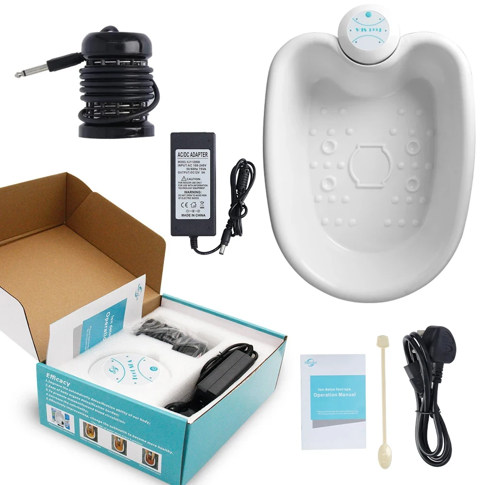 Electric Foot Detox Device Ionic with Basin Mini Detoxifier Massager Relax Pedicure Portable Foot Care Tools Full For Vitality