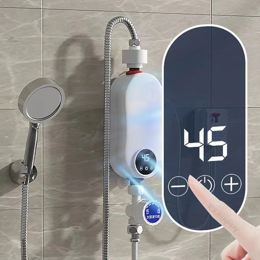 Mini Aquecedor de Água Elétrico sem Tanque Instantâneo Cozinha Banheiro Duche Quente Aquecimento Rápido Tomada eu 220v 4500w