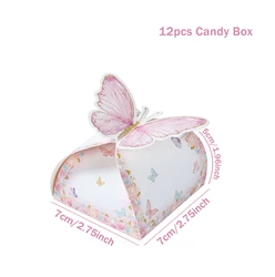 Pink Butterfly Candy Gift Box - Party Decor & Supplies for Kids, Girls, Weddings, Birthdays, and Baby Showers (Light green)