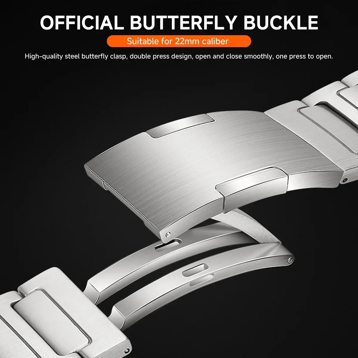 22 مللي متر وصلة سريعة الإصدار حزام معدني لساعة هو...