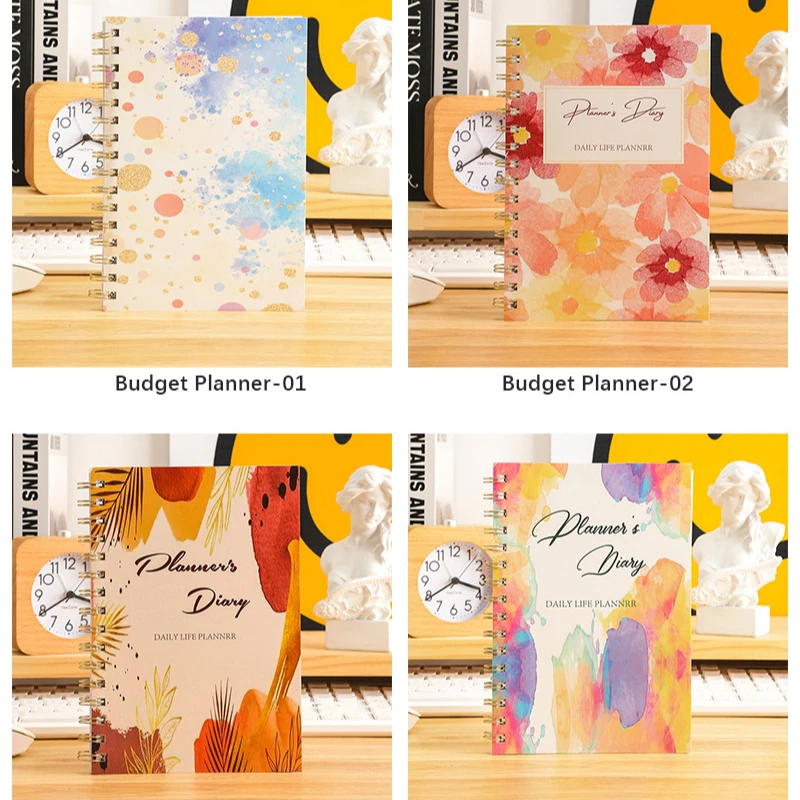 A5 Finance Notebook Plan 4 Jumbo Coil Styles Notepad Budget Tracker & Goal Planner Perfect for Students Financial Diary