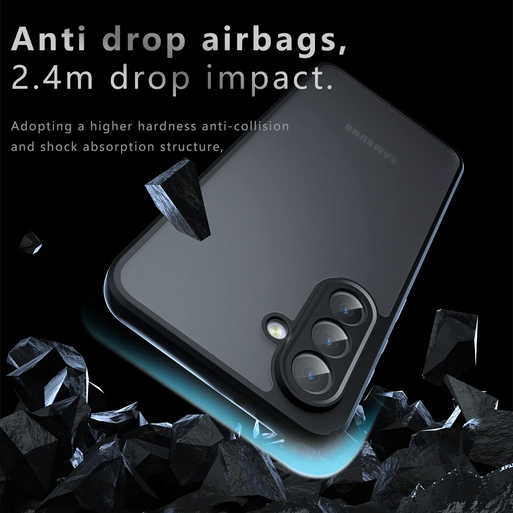 Airbag Super Protection Clear Matte Phone Case - Soft TPU+PC Cover
