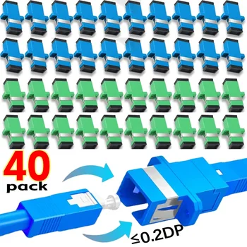 10-40Pcs Fiber Optic Connector Adapter SC/UPC Flange Singlemode Simplex SC-SC APC UPC Coupler Network Internet Cable Connectors 1