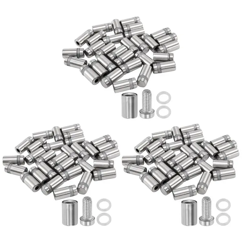 TFORU-90개 12 X 22Mm 스테인레스 스틸 스페이서 유리 홀더 사인 마운팅
