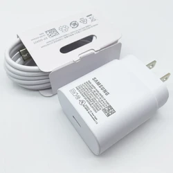 25W USB - C Fast Charger with US Plug - White US and Cable