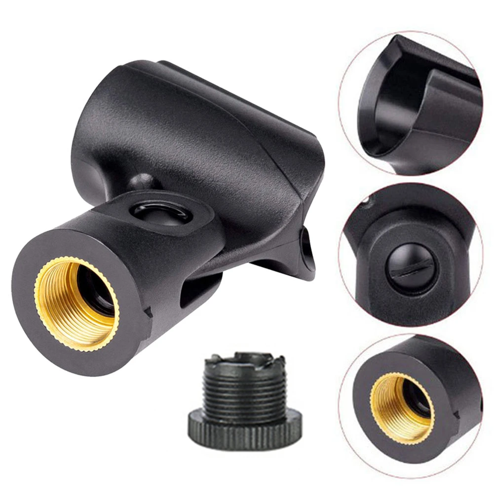 New Microphone Clip Holder Clamp With Adapter With Adapter Nut For Handheld For Handheld Wireless Holder Clamp