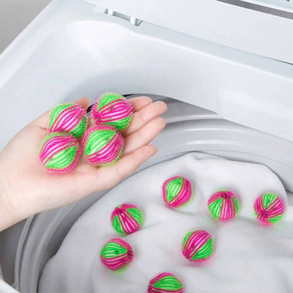 Laundry Ball Pet Hair Remover 6pcs Nylon Laundry Balls Pet Cat Dog Hair Remover Reusable Hair Dryer Ball Pet Washing Ball for Laundry Washing Machine Supplies