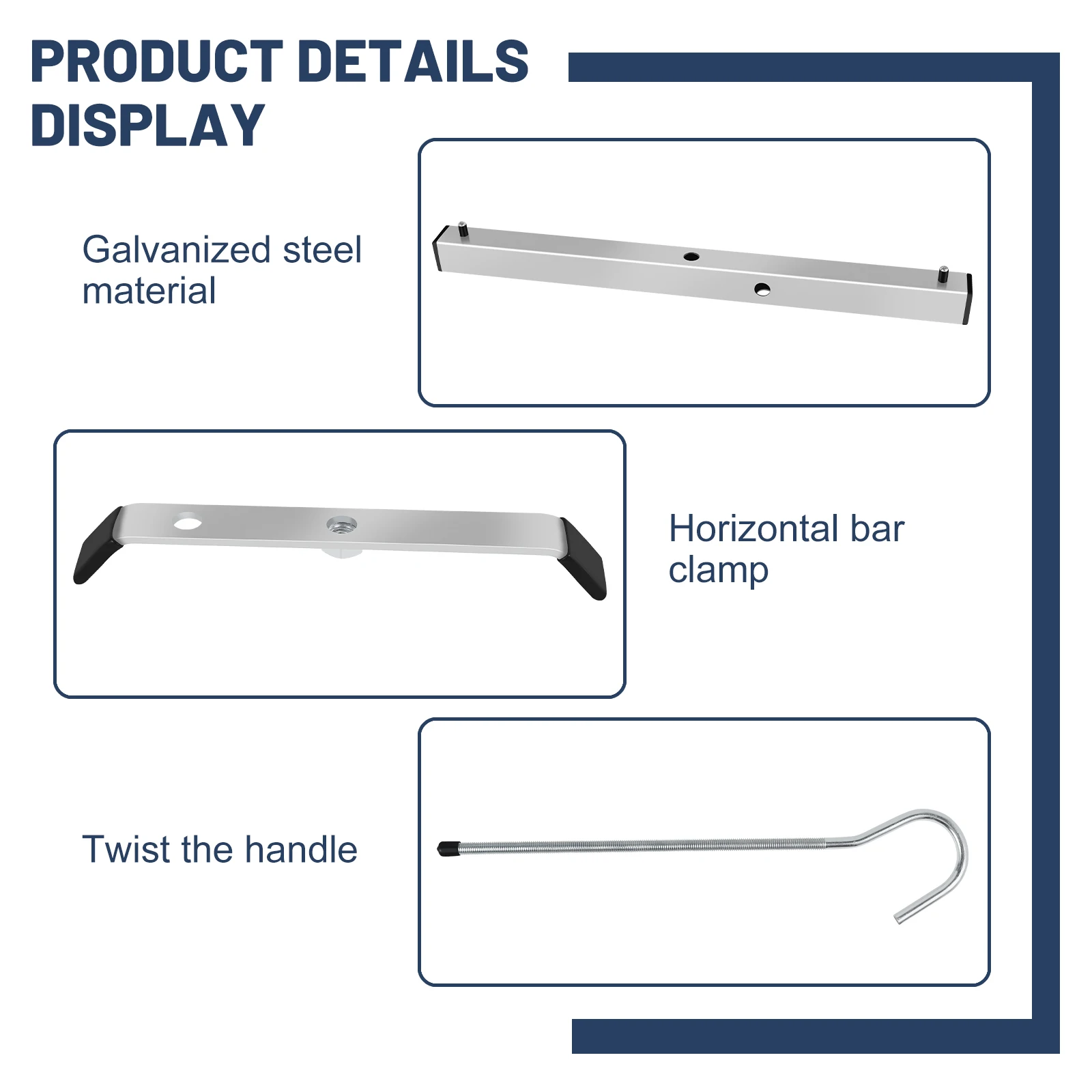 Steel Ladder Roof Rack Locks Ladder Roof Clamps Easy to Install Clamps Flexible to Use for Car