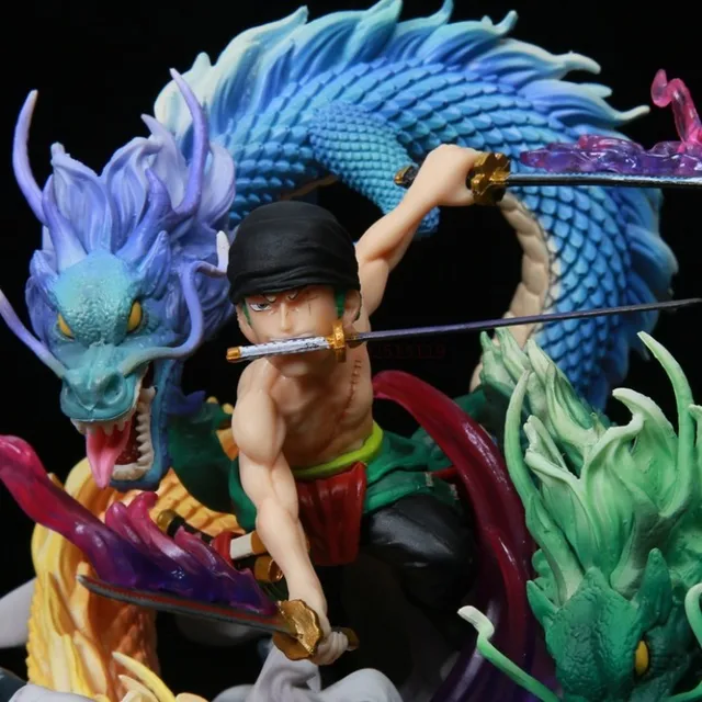 18 centímetros One Piece Zoro Anime Figuras Três Dragões Tornado Estilo  Ação Estatueta Gk Estátua Pvc Coleção Modelo Boneca Surpresa Presentes -  AliExpress