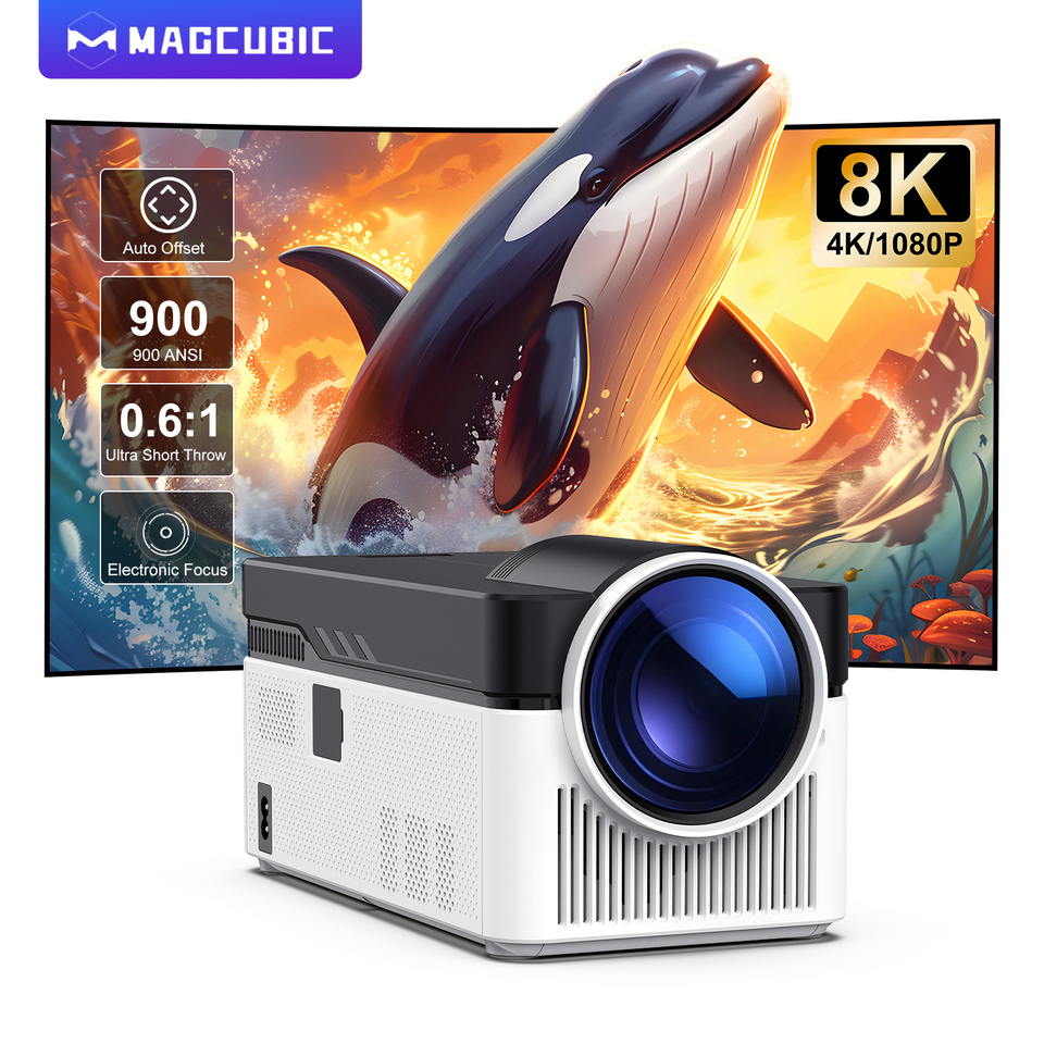 Magcubic  HY450 Projector With Ultra Short Throw Auto Offset 1080P 8K Electronic Focus 900 ANSI Air Mouse Voice Assistant H716