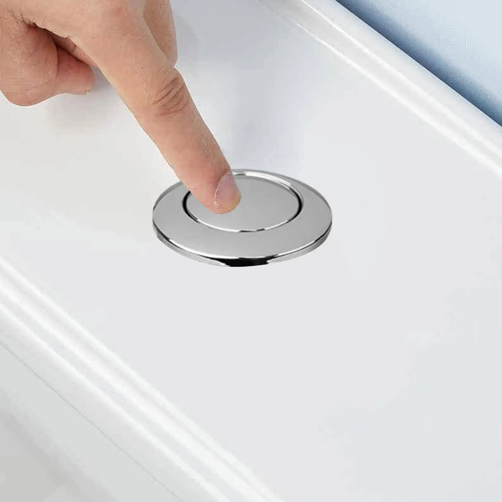 Toilet Button Toilet Tank Accessories Round Tank Button 46mm Replacement Single Flush Home