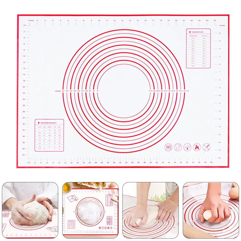 

Silicone Kneading Mat Baking Accessories For Non Slip Flour Rolling Pad Non-stick Countertop