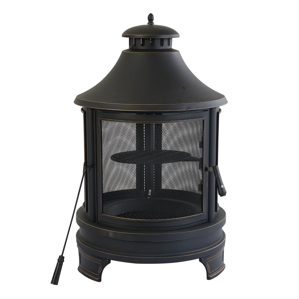Garden Metal Outdoor heating furnace for backyard 2 in 1 Fire Pit for Outdoor