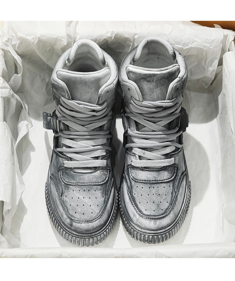 Neue Männer und Frauen Trend Tragen Beständig Zwei-farbe Paare Mode Casual Turnschuhe High Top Skateboard Schuhe Student Stiefel – Detail 18