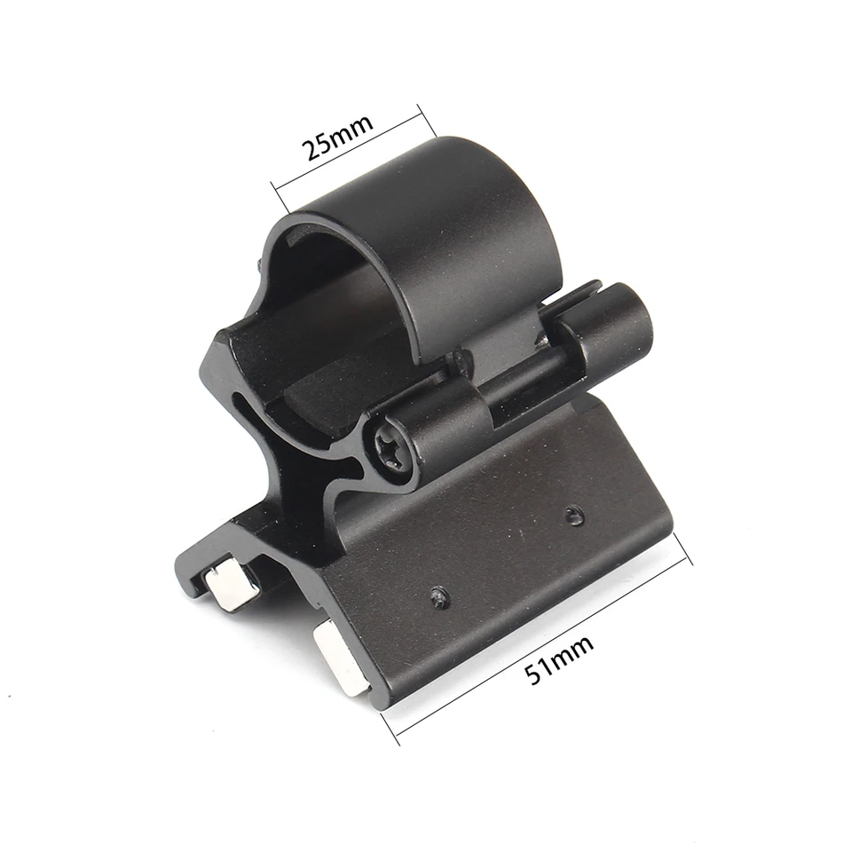 Magnetic Flashlight Mount Holder With Flexible Gooseneck & Adjustable Clips - Fits Flashlights 0.6" To 1.6" Diameter