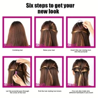 Outils de queue de cheveux, queue de cheval tressée, facile à utiliser, outils de coiffure pour bricolage pour femmes 5