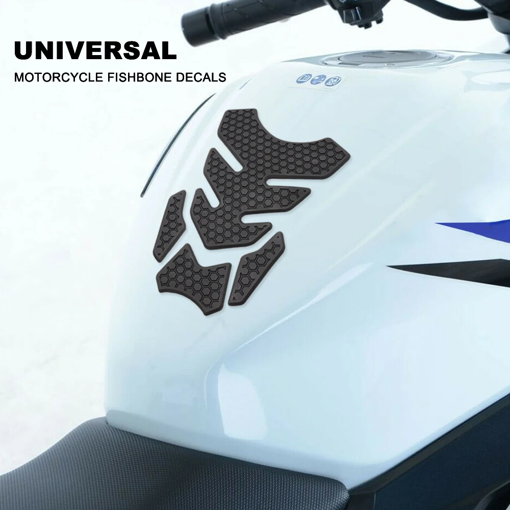 

Universal Motorcycle Fish Bone Sticker Gas Fuel Tank Protector Pad Cover Decal FOR MT 15 MT15 2018 - 2021
