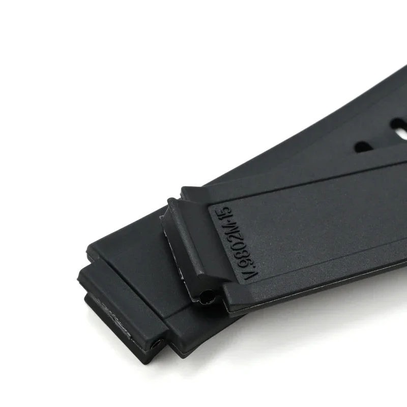 Black TPU Resin Watch Strap with Steel Pin Buckle