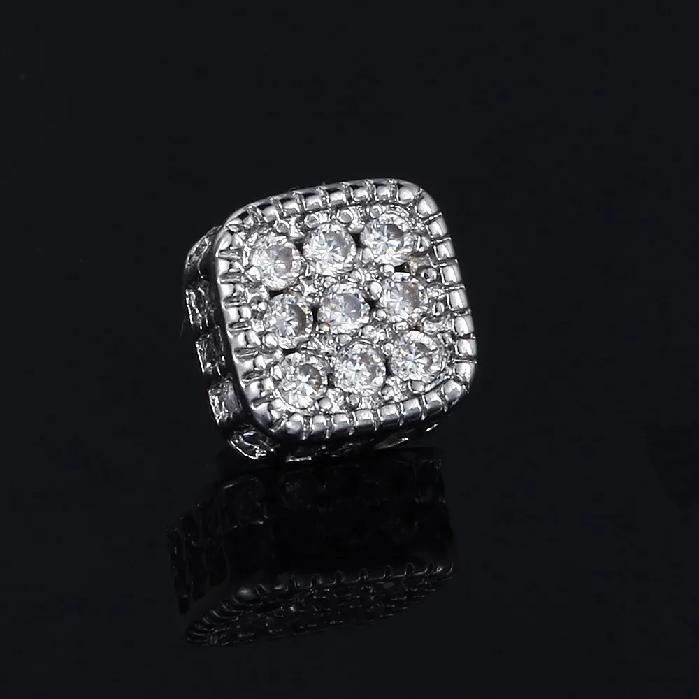 6mm Magnetic Zircon Geometric Luxury Hippop Rock Earring For Man Woman No-piercing Ear Stud Jewelry Gift Accessories Wholesale 2