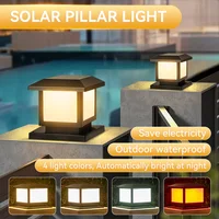 Solar Lights Outdoor Led Sunlight Home External Decor Light Vintage Waterproof Door Pillar Lamp for Garden Aisle Court Corridor 1