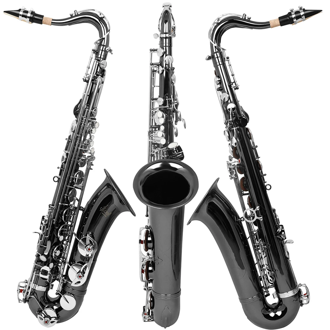 SLADE Student Tenor Saxophone Bb Flat Beginner Saxophone Complete Set with Case Mouthpiece Strap Reed Various Colours Available