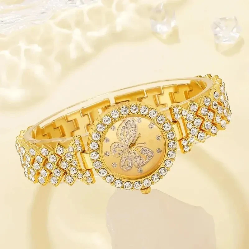 Women's Butterfly Dial Steel Bracelet Quartz Watch women watches