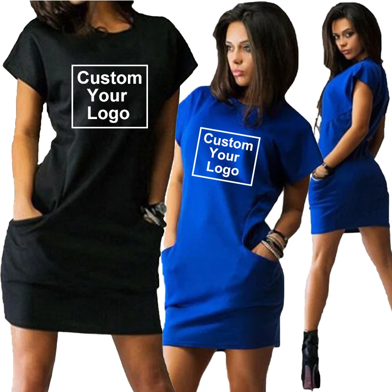 Short dress with logo