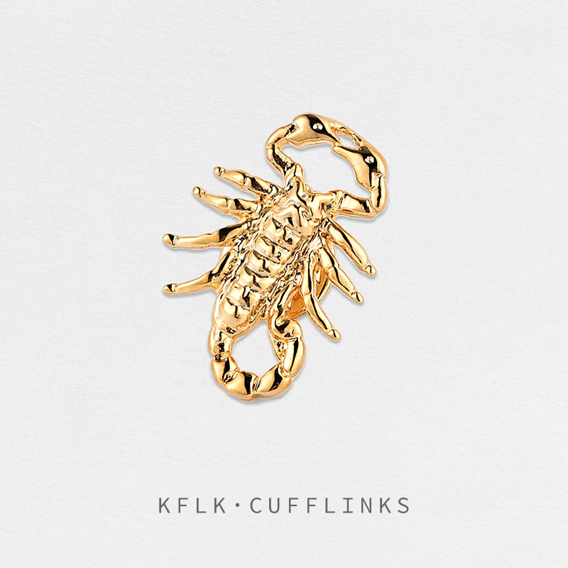 KFLK Fashion Brooch Pins Exquisite Scorpion Animal Brand Brooches For Women Mens Costumes Badge Brooch Jewelry Wholesale