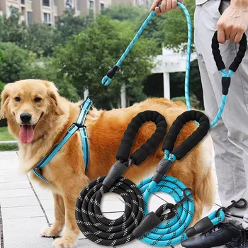 Reflective Dog Leash with Handle 1