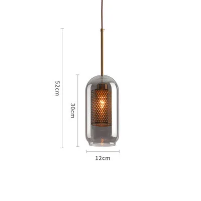 farm sink kitchen Modern Clear Glass Pendant Light for Kitchen Smoke Grey Glasses Dining Table Light Hanging Lamp Bedroom Light Fixtures Luminaire modern kitchen faucets Kitchen Fixtures
