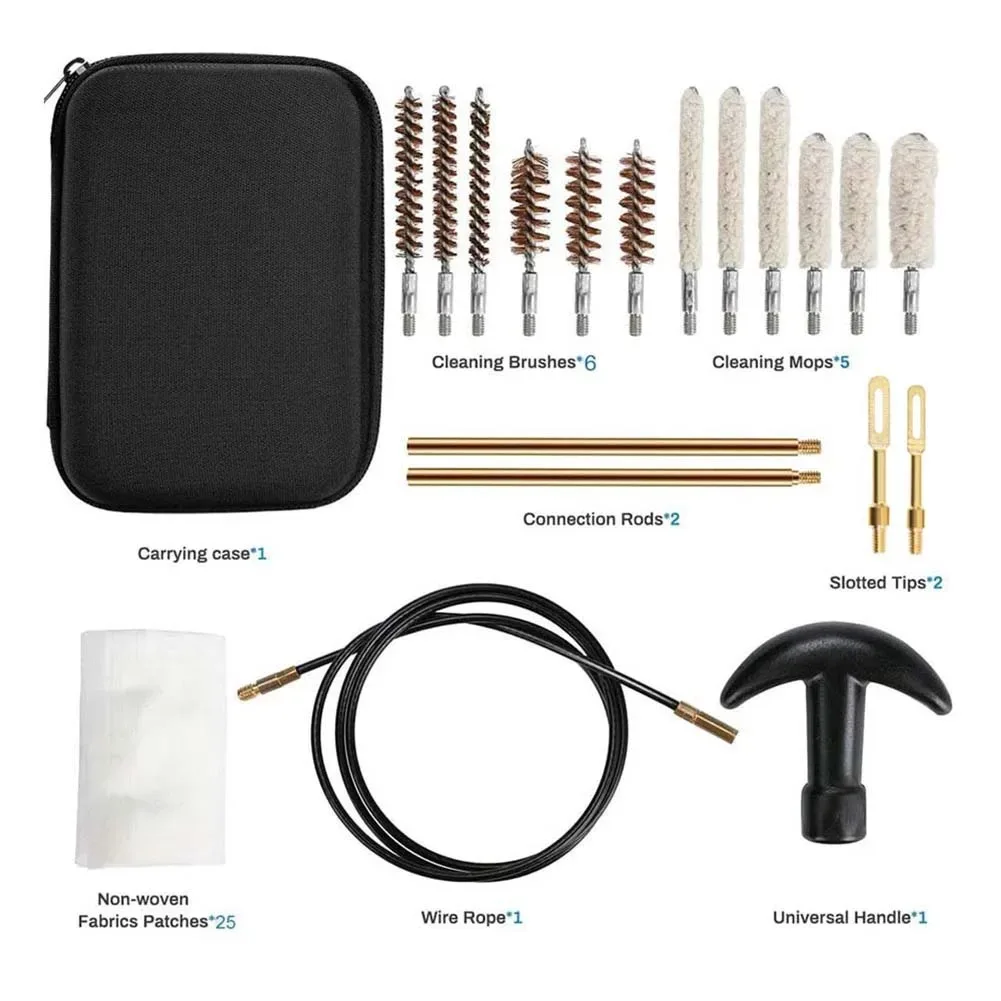 Gun Brush Gun Cleaning Tool 19 Pieces Pipe Dredging Set Cleaning and Maintenance Kit Barrel Brush