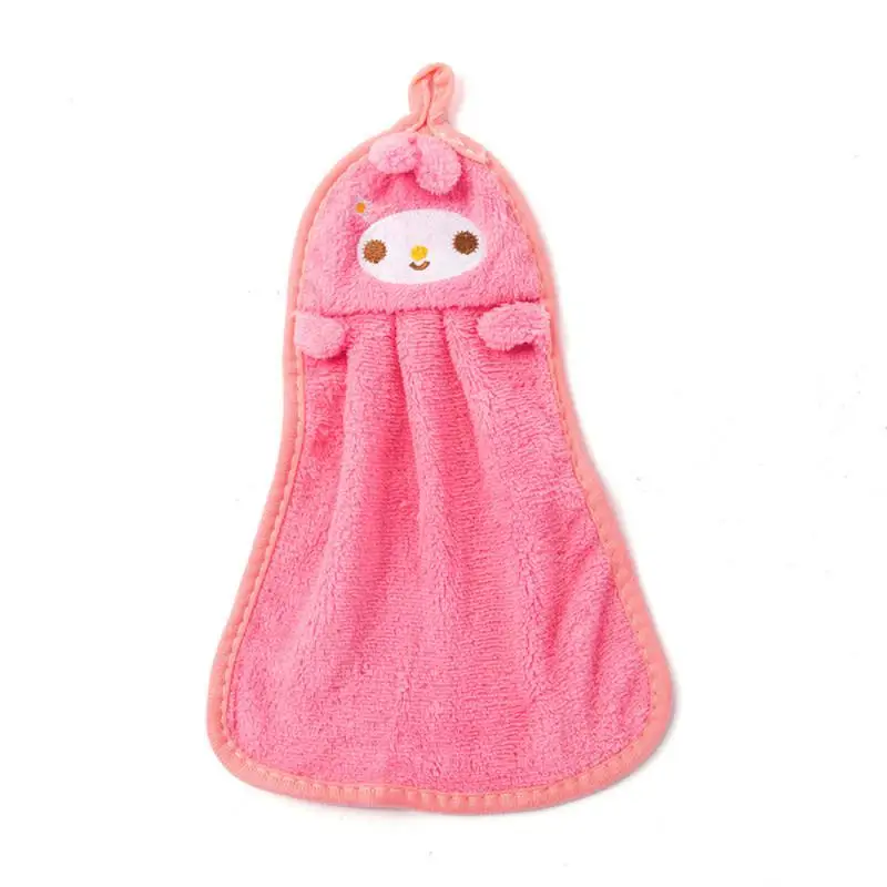 Hand Towel Cute Baby Soft Plush Bath Towel Baby Nursery Hand Cartoon Animal Wipe Hanging Bathing Accessories