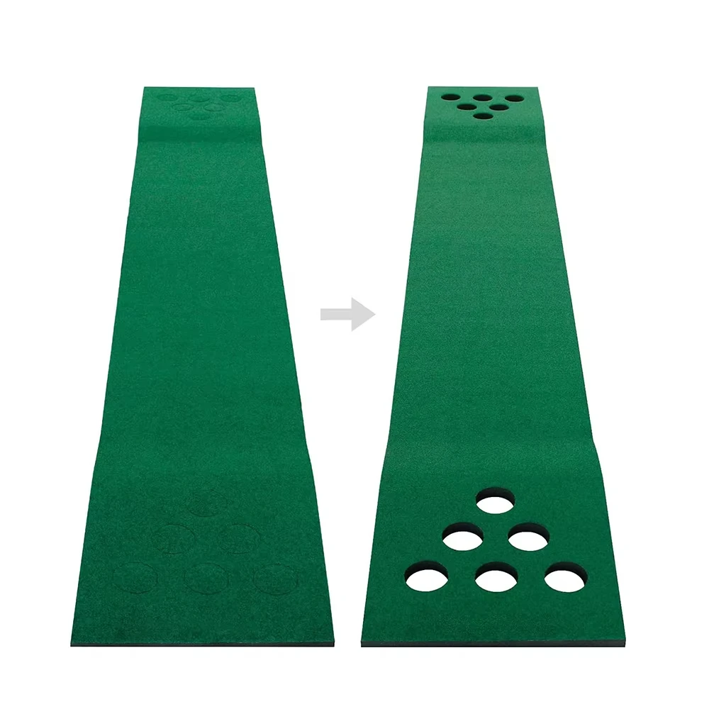 Indoor Golf Putting Green Trainer Multiple Holes Practice Portable Exerciser Office Home Golf Simulator